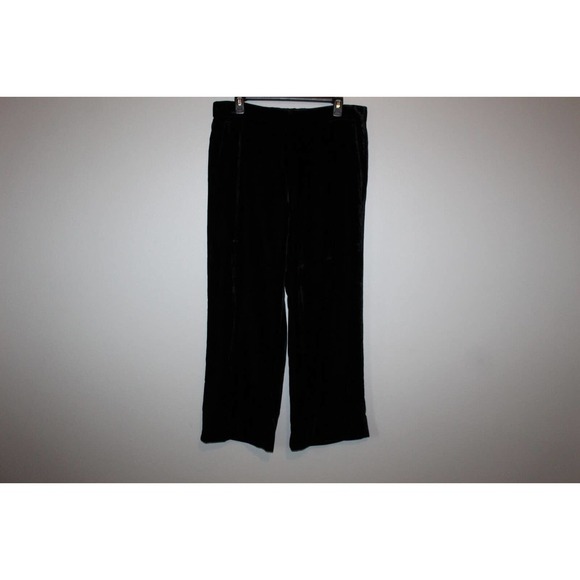 J. Crew Velvet Peyton Pull-On Pants Black Stretch Womens Size 14T 14 Tall H14624 - Picture 2 of 11